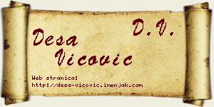 Desa Vićović vizit kartica